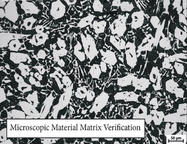 Verificación de matriz de material microscópico